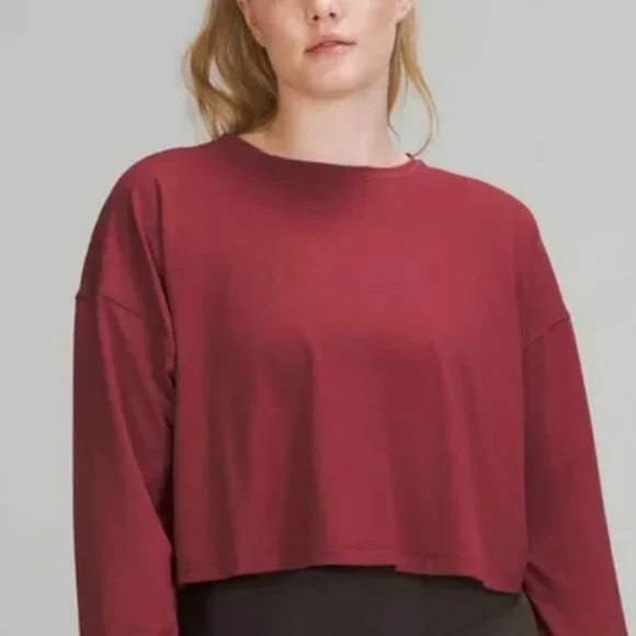 NWT Lululemon Muscle Love Long Sleeve Shirt Mulled Wine Size 6 Maroon BRAND NEW - Picture 4 of 4